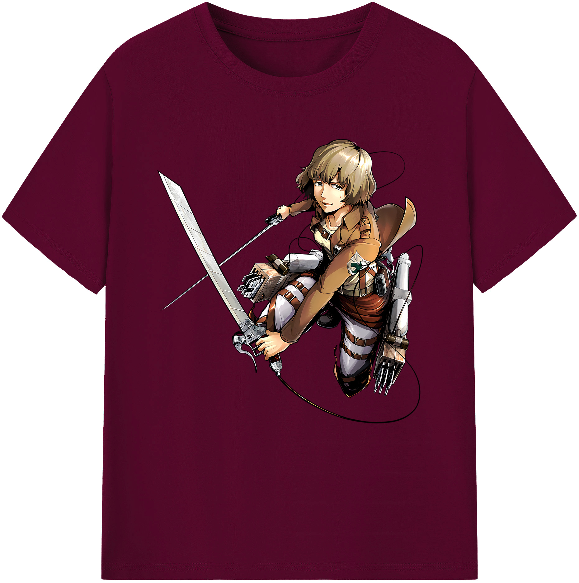 （画像用） 進撃の巨人 ヒツチ Attack on Titan Hitch レディースカジュアルプリントTシャツ（綿100％）